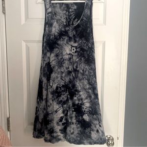 Navy tie dye T-shirt dress